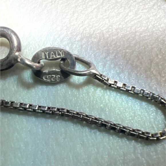 925 Sterling Silver Teardrop Pendant Necklace Marcasite Cubic Zirconia Gemstones - Picture 7 of 10